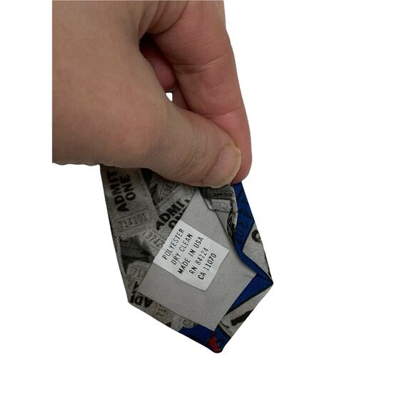Ralph Marlin Elvis Presley Ticket Vintage Novelty Necktie Polyester - Picture 4 of 6